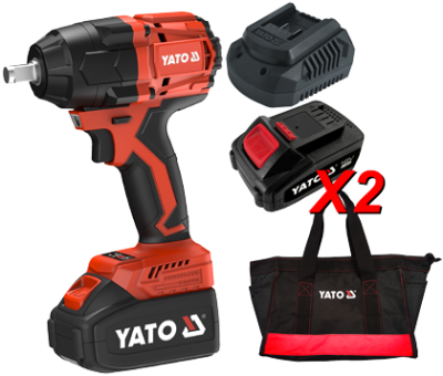 ГАЙКОВЕРТ АККУМУЛЯТОРНЫЙ 18B 2X4AH 800Нм YT-8277935   бывший арт. 5997771965